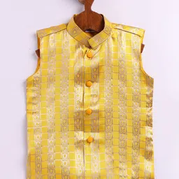 JBN Creation Boys Mandarin Collar Sleeveless Kurta With Dhoti Pants image 4