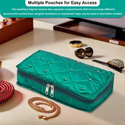 Kuber Industries Green Set of 1 Regular Jewellery Organiser Organisers image 4