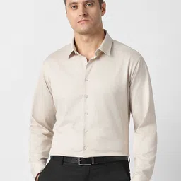 Van Heusen Men Slim Fit Textured Spread Collar Cotton Formal Shirt-picture-21