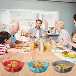 jaswanthstor Round Air Fryer Package - 7 Pack Air Fryer Liners & Accessories Tray image 5