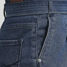 pepe jeans Women Tapered Fit High Rise Dark Blue Jeans image 4