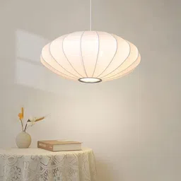 thing maker Modern White Fabric Pendant Ceiling Lamp | Elegant Hanging Light for Living Room Pendants Ceiling Lamp-picture-36