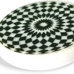 perico WOODEN CARROM COIN WITH WHITE MARBLE DESIGN STRICKER Carrom Pawns image 2