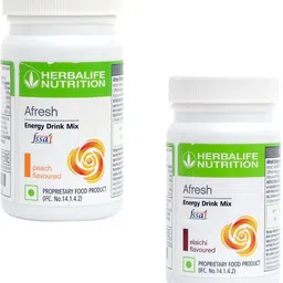 herbalife Afresh Energy Drink Mix - Peach Flavor & Elaichi For Weight Loss Energy Drink-picture-16
