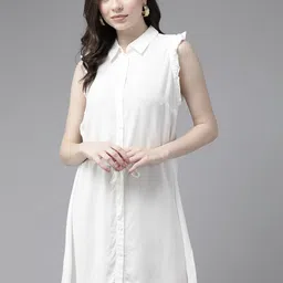 TERRANOVA Flutter Sleeve Shirt Dress-picture-11