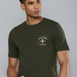 Skechers UPSHIFT Typography Printed With Chest Pocket T-shirt-picture-31