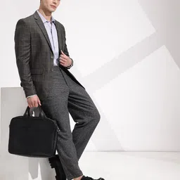 INVICTUS Checked Notched Lapel Collar Slim Fit Formal Blazer image 3