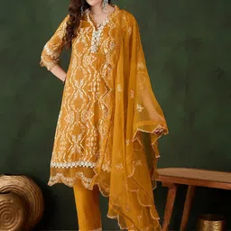 Sangria Embroidered Kurta & Trouser With Dupatta image 3