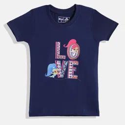 Eteenz Girls Shimmer and Shine Printed Pure Cotton T-shirt-picture-8