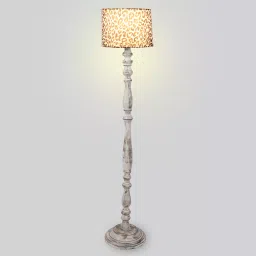Tucasa TC-149 56.5 Inch Leopard Print Floor Lamp with Wooden Base image 4
