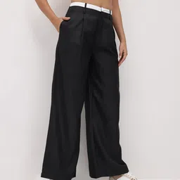 The Roadster Life co. Women Flared Wide Leg Trousers-picture-23