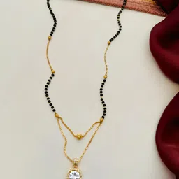 Anouk Gold-Plated Artificial Stones and Beads Mangalsutra-picture-14