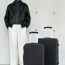Mini west london Set Of 2 Textured Hard-Sided Trolley Bags-picture-35
