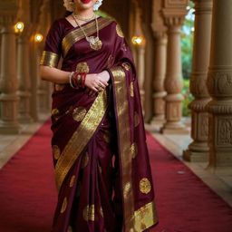 VILLE FASHION Women Woven Design Kanjeevaram Sarees-picture-44