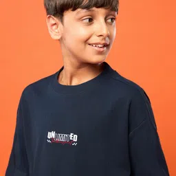 Technosport Boys Navy Blue Polyester Tshirts image 5
