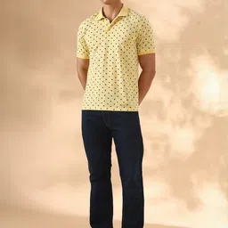 Mast & Harbour Men Conversational Printed Polo Collar T-shirt image 4