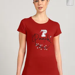 PAAVKI Pack Of 2 Typography Printed Round Neck Cotton T-shirts-image-62