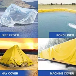 generic Shubham 18 x 24 ft 170 GSM Yellow Tarpaulin for Areas prone to heavy rainfall image 3