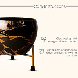 Nymph Black Flower Planters With Stand image 4