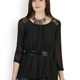 Belle Fille Black Peplum Top-picture-29