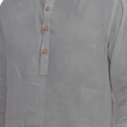 APEKTRA Mandarin Collar Roll-Up Sleeves Kurta image 2