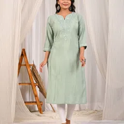 Belveera Women Floral Embroidered Festive Straight Kurta-picture-10