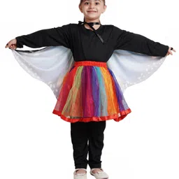 Kaku Fancy Dresses Butterfly Costume Set - Multi Colour-image-48