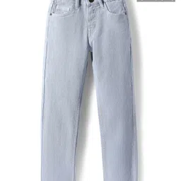 Pine Kids Denim Woven Full Length Washed Jeans - Light Blue-picture-38