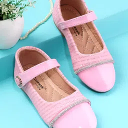 Cute Walk by Babyhug Solid Colour Ballerina With Velcro Closure - Pink-picture-15