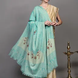 Exotic India Women Floral Embroidered Shawl image 4