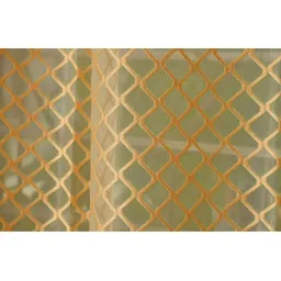 UrbanArts Gold-Toned Set of 2 Embroidered Sheer Window Curtain image 2
