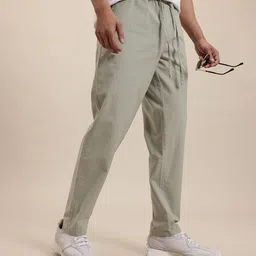 The Roadster Life Co. Men Pure Cotton Relaxed Fit Trousers-picture-49