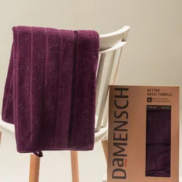 DAMENSCH 4Pcs Maroon Pure Cotton 500 GSM Towel Set-picture-11