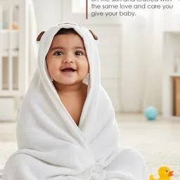 Baby Moo White Terry Cotton 300 GSM Bath Towel-picture-18