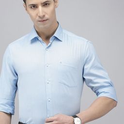 Arrow Pure Cotton Self Design Manhattan Slim Fit Opaque Formal Shirt-picture-4