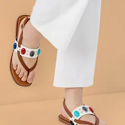 Rocia Women Beaded Open Toe Flats Flats-picture-31