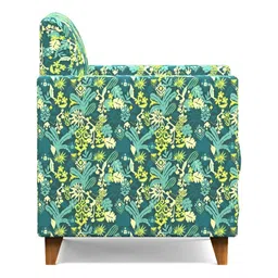 Chumbak Green Tropical Ikkat Printed Modern Chair image 3