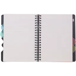 Saya 5 Subject Premium Wiro Notebook Black 300 Pages Single Ruled 70 GSM Paper B5 Size for Office & Collage Use, SY-1102 image 3