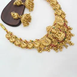 ROFARWORD Gold-Plated Cubic Zirconia Stone Studded Jewellery Set image 3