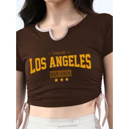 CLAFOUTIS Print Cotton Crop Top image 2