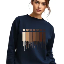 SALUJA FABRICS Women Graphic Printed Long Sleeves Sweatshirt-picture-34