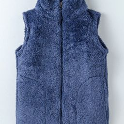 Kanvin Furr Sleeveless Jacket Solid Color - Blue-picture-12