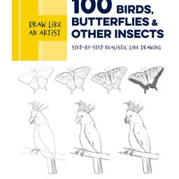 quarto Draw Like an Artist 100 Birds Butterflies and Other Insects Drawing Book by Melissa Washburn - English-picture-0