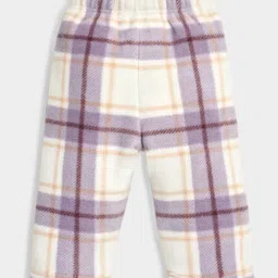 Mi Arcus Knit Checked Pajama - Mauve & White image 3