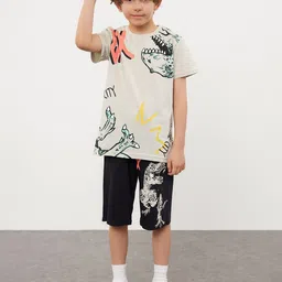 Trendyol Boys Printed Round Neck T-Shirt With Shorts-picture-30