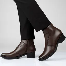 Bxxy Men Square Toe Mid-Top Block Heel Chelsea Boots-picture-24