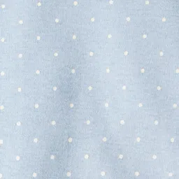 Carter's Knit Full Sleeves Hooded Jacket & Lounge Pant Set with Onesie with Floral & Polka Dot Print - Light Blue & Ivory image 4