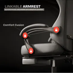 DROGO Auro Gaming Chair With Armrest Adjustable Neck & Lumbar Pillow Gaming Chair image 4