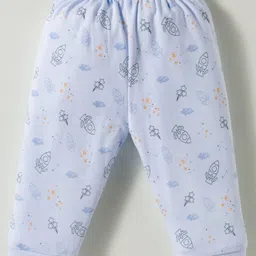 Zero Interlock Knit Full Length Lounge Pant with Vehicle Print Pack of 3 - Peach Light Blue & Mint Green image 5