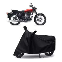 Auto Pearl Bike Cover for Royal Enfield Bullet 350 New (Black)-picture-15
